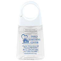1.35 oz Hand Sanitizer Antibacterial Gel in Clip Cap Bottle (Spot Color Print)